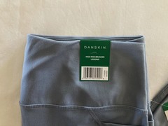 Danskin Ladie’s High Rise Brushed Leggings, No Slip, Side Pockets-XL-Nebula-NWT