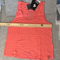 NWT Athleisure Yoga Mesh Panel Tank Top Coral Small 1001