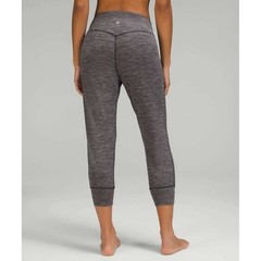 Lululemon Align Cropped Joggers Heathered Grey V Waist Pockets Women’s Size 12