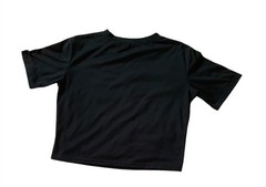 Romwe Bumblebee Crop Top Baby Tee Black Womens S