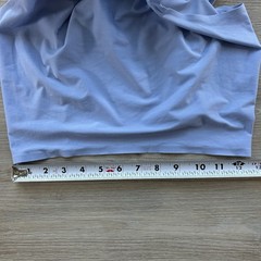 Vitality Balance Athletica Large Blue Moxie Longline Sports Bra Cowl Neckline