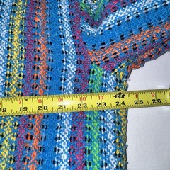 No Bad Days Striped Zip Up Baja Hoodie Multicolor Sz Lg Acrylic blend Recycled