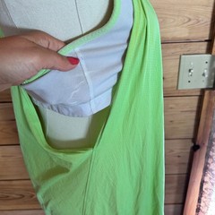 Vintage No Limits Tank Women Large Zippy Green Mesh Sports Bra Lululemon