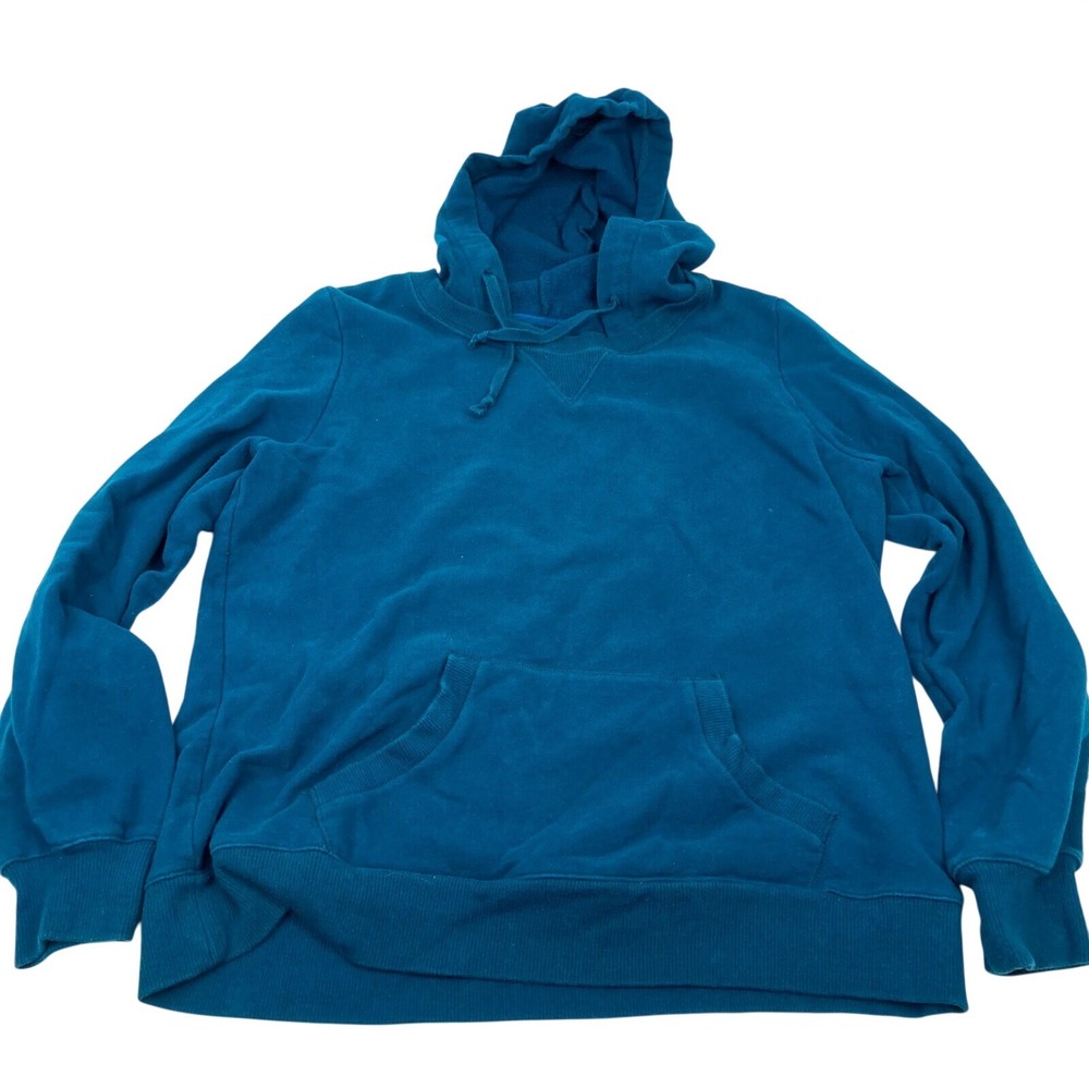 SB ACTIVE Teal Blue Fleece Lined Hoodie Pullover Sweatshirt Women’s Size L G