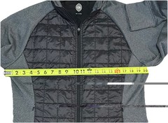 Club Ride Jacket Womens Large Gray Two Timer FW15 Quilted Fleece Cycling Hybrid