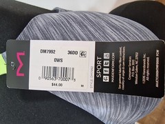 Maidenform Sport Gray & Green Convertible Low Impact Wire free Bra 36DD New