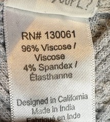 L*Space Women’s Venice Beach Cropped Hoodie Medium Large Grey Viscose Gray