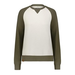 Holloway Ivy League Fleece Crew Raglan Sleeve Sweatshirt Olive Heather Birch XS