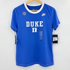 Nike Duke Blue Devils Womens Dri-FIT Cotton Ringer T-Shirt Blue CD1702-480 M