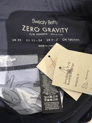 Sweaty Betty Zero Gravity Running Leggings 7/8 Size XS Blue Floral bnwt