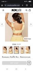 Romance Ruffle Bra Buttercream SIZE 1X NOT XL
