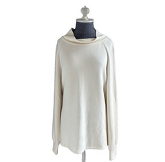 Varley Womens Cream Pullover Soft Cinch Waist Size Small Athleisure Comfort Cowl