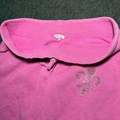 Vintage Y2K Low Rise Capris Sweatpants Jeweled Fleur De Lis Rhinestone Mcbling