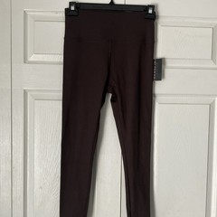 Danskin Women’s High Rise Moisture Wicking Yoga Leggings Brown M 25″