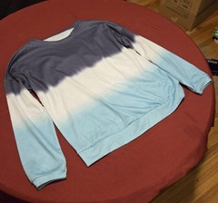 Womens Pullover Tie Dye Sweatshirt Size Medium Blue Teal