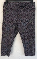 Good Move M&S Uk 18 Black/Multi Dot Gym Leggings Cropped Leg Active Wear Stretch