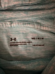 Under Armour HeatGear Pullover Hoodie Womens M Teal Space Dye Loose Fit