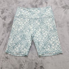 Maurices Bike Shorts Womens M Green Tie Dye Super High Rise 8in Crossover Luxe