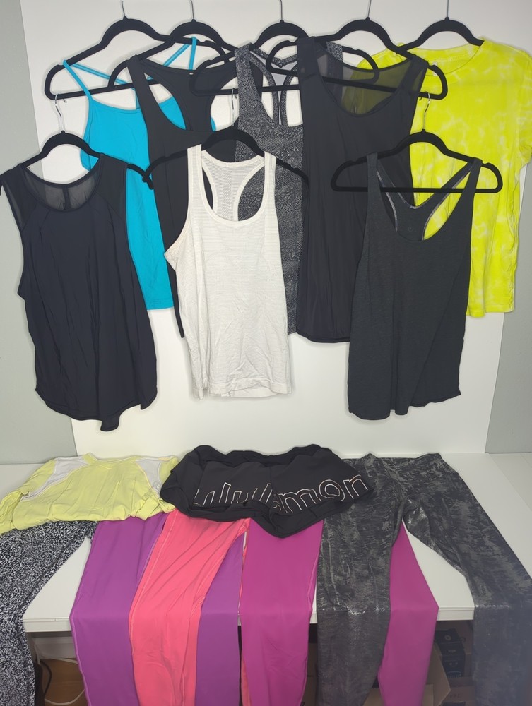 Lululemon Active Workout Lot Of 15 Pieces Sizes 6-10 EUC Gym