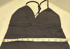 LULULEMON Black Tank Top Crossback Strap with Built-In Bra Athletic Yoga Casual