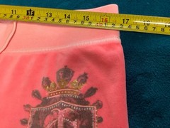 Juicy Couture Neon Pink Velour Straight Leg Low Rise Pants 33 x 33 Zip Up Hoodie