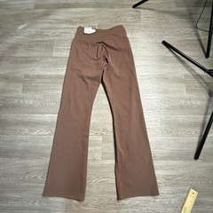 RBX Active Terrain Women Brown Flare Leggings High Waist Brushed Back Small NWT