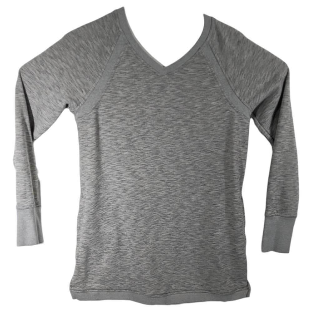 Duluth Trading Sweater Womens Medium Heather Light Gray with Pockets