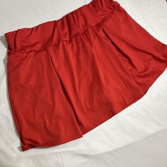 Women’s Athletic Skort Size 15 Red Solid Pull-On Elastic Waist Tennis Golf 1123