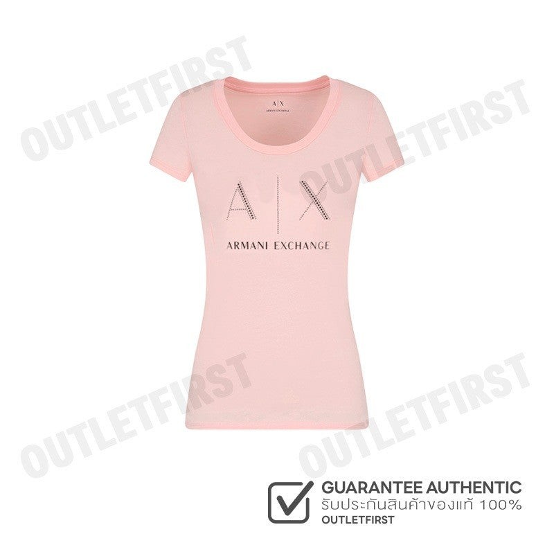 ARMANI EXCHANGE EMBELLISHED SLIM FIT PIMA COTTON T-SHIRT COLOR PINK CODE: 8NYT83