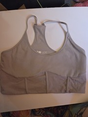 POPFLEX Plié Corset Crop Bralette in Lavender Grey