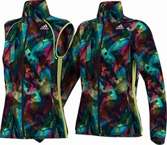 Adidas Jacket Womens 14 Multicoloured Vest Windbreaker Zip Running Lightweight