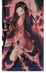 Anime Demon Slayer Hoodie Sweatshirt Cat Ears Pullover Pink Nezuko Girly Large
