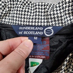 Sunderland of Scotland Jacket Womens Medium Houndstooth Windbreaker Jumper Golf