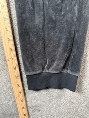 Puma Pants Womens Large Black Velour Joggers Elastic Waist Pockets Athletic