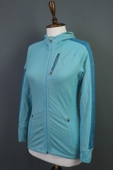 Icebreaker Merino GT Light Blue Full Zip Long Sleeve Hooded Jacket Size S