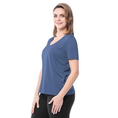 Athletic Works Women’s size XS 0-2 Active Texture Knit V-Neck Tee London Blue