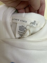 NEW Altar’d State White Chasing Sunsets Embroidered Hoodie Size Small NWT