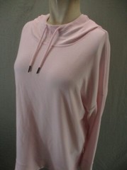 DIP Size XL Womens Pink Drawstring Lightweight Loose Athletic Gym Hoodie 626