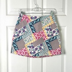 Lady Hagen Golf Skort Womens 6 Patchwork Floral Paisley Pink Blue White Sporty