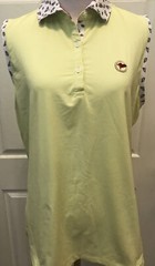 Fairway & Greene Woman’s Golf Shirt Polo Sleeveless SZ LARGE Yellow Bumblebee