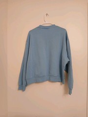 Pacsun Womens Medium M Pullover Sweatshirt Light Blue Oversized Crewneck