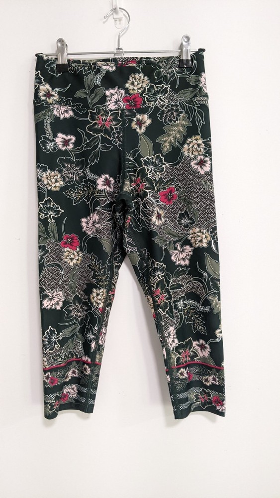DHARMA Sz S Knee Length Tropical Design Activewear Leggings