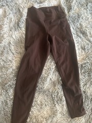 GapFit Women’s PowerMove Ankle Leggings Brown High Rise Yoga Size M