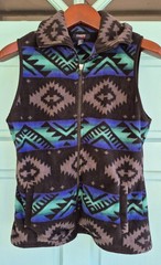 CHAPS Sport Ralph Lauren Women’s Med Aztec Multicoloured Fleece Vest Vintage
