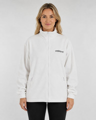 White zip heavyweight sweater jumper Wulfsport adult leisure Oversized Relaxed