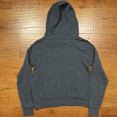 Aviator Nation Ninja Hoodie Sweater Women XS Gray Oversized Funnel Neck USA Made