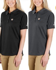 Carhartt Women’s Force Relaxed Fit Lightweight Polo Fast Dry, Stain Breaker