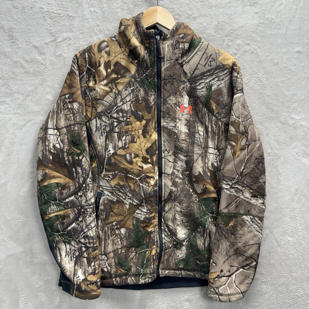 Under Armour Storm 1 Camouflage Hunting Full Zip Hooded Jacket Sherpa Womens XL