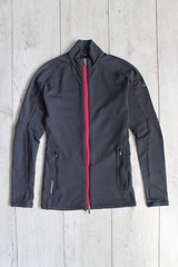 Icebreaker GT 260 Women’s Merino Wool Full Zip Long Sleeve size Small Gray/Pink