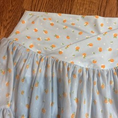 New Blogilates Women’s Ballerina Skort Skirt Blue Orange Citrus Large